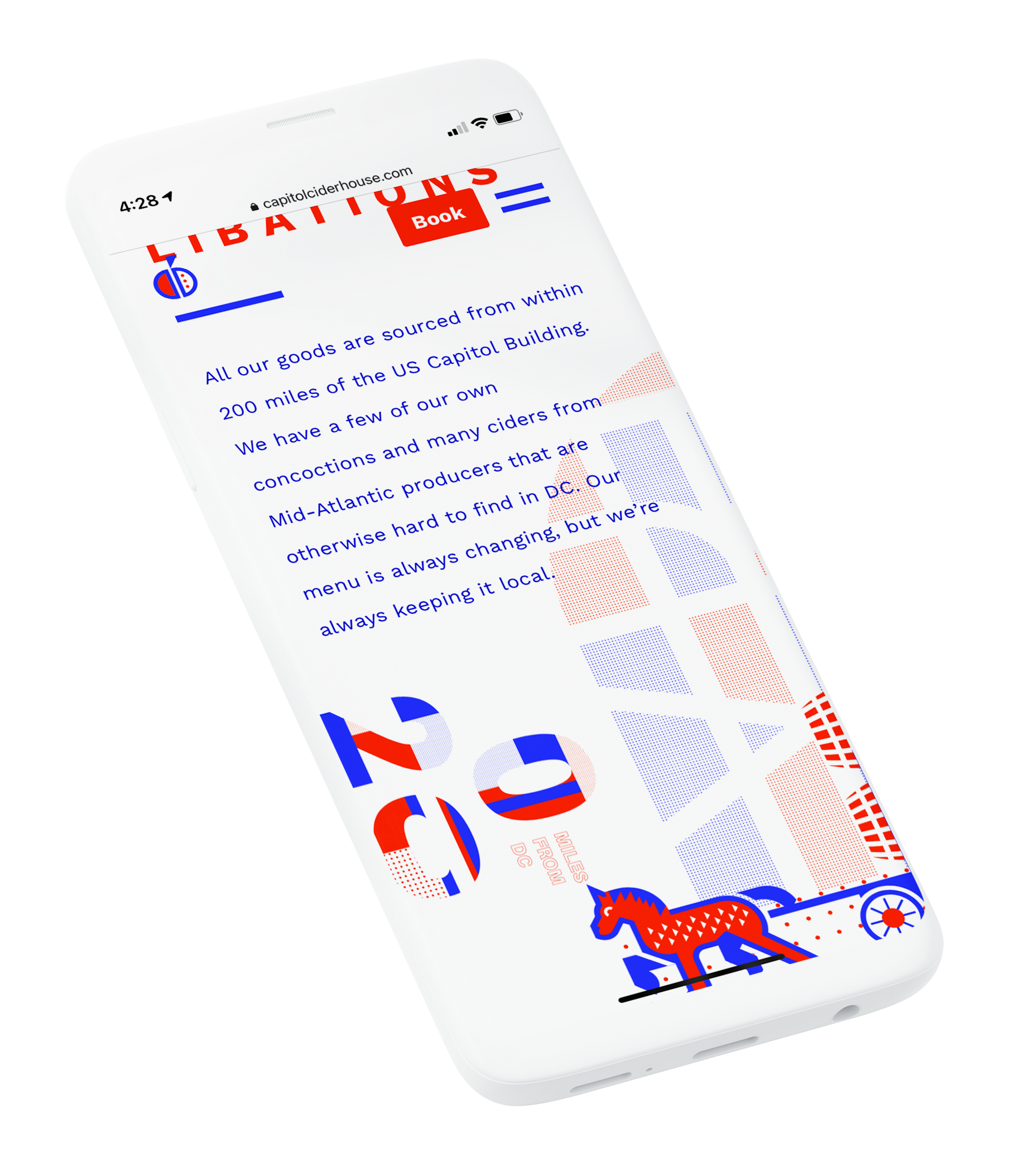 Capitol Cider House website mockup